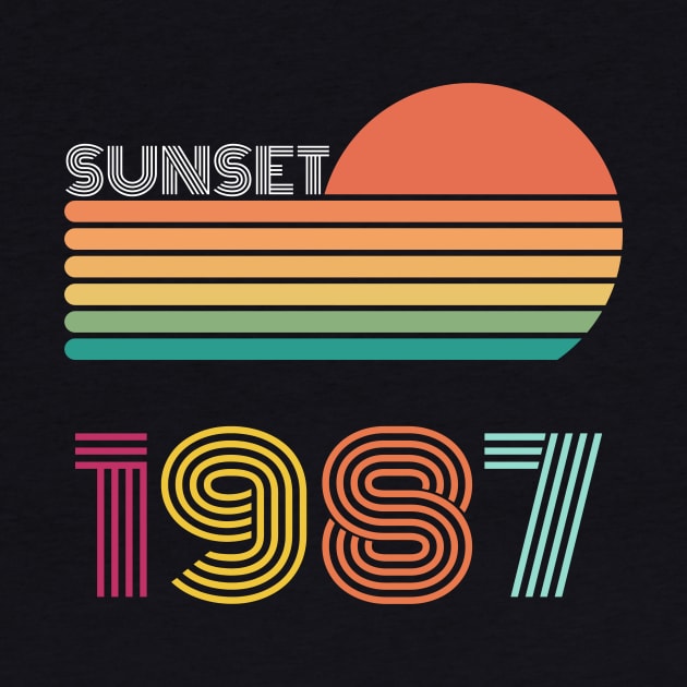 Sunset Retro Vintage 1987 by Happysphinx